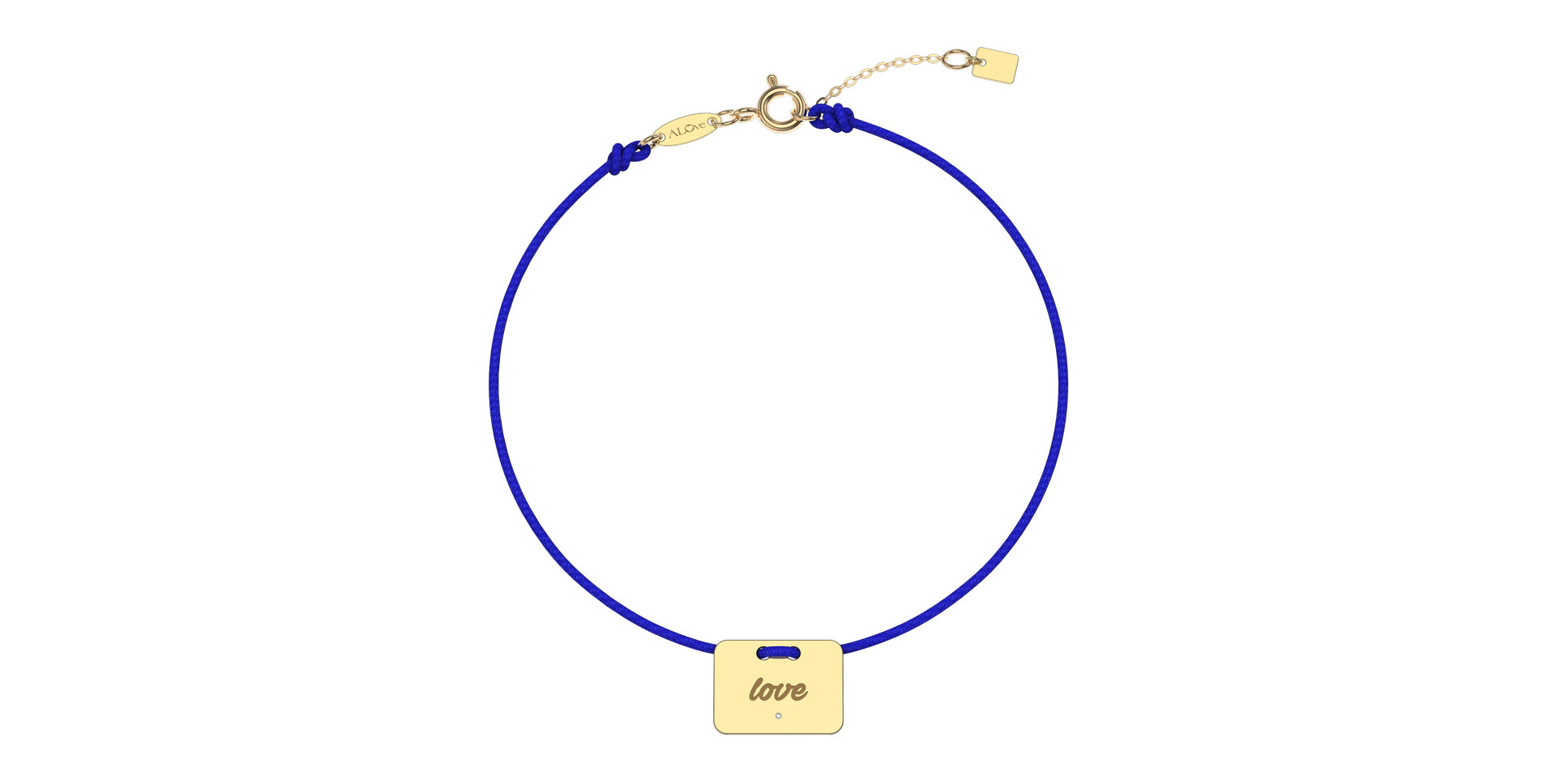 Diamantový náramok so šnúrkou Military Stamp Love