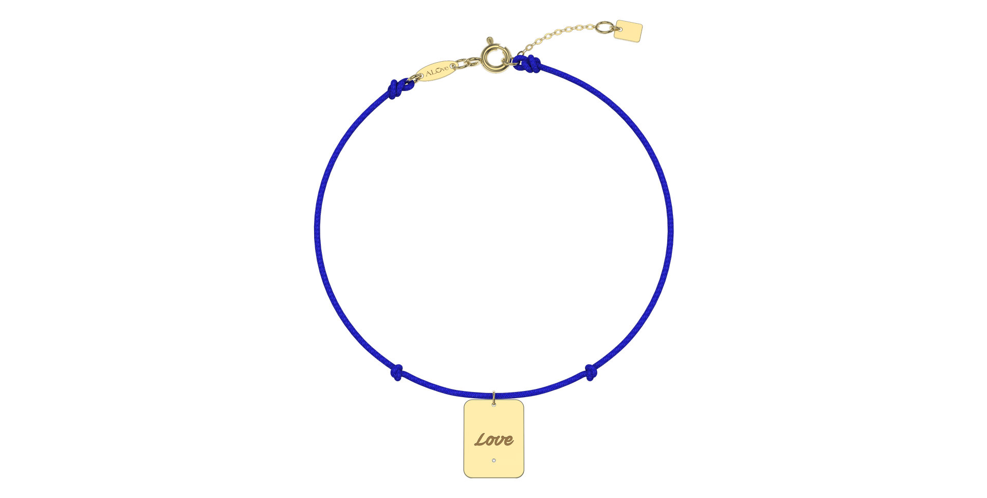 Diamantový náramok so šnúrkou Stamp Love