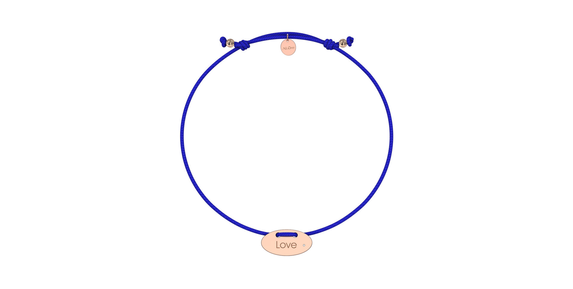 Diamantový náramok so šnúrkou Stamp