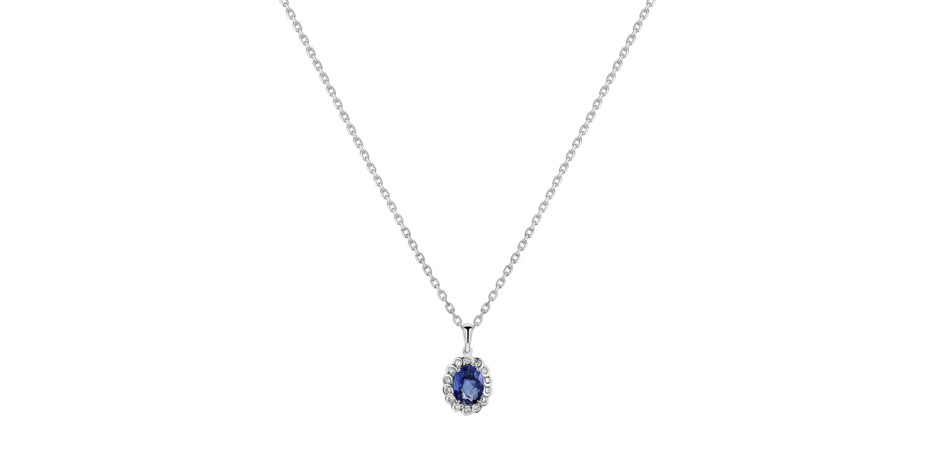 Přívěsok so zafírom a diamantmi Glamour Princess