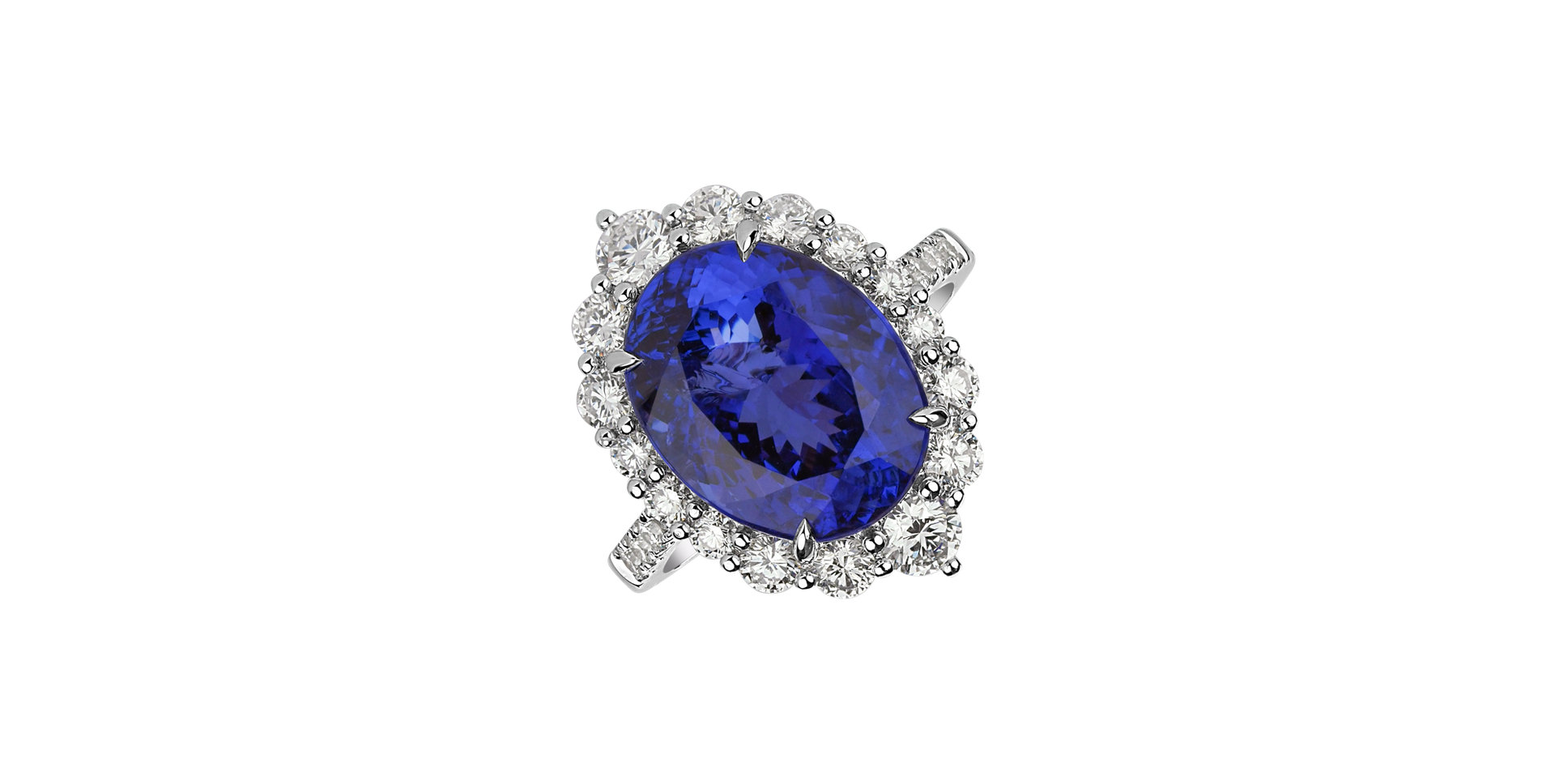 Prsteň s tanzanitom a diamantmi Tanzania Treasure