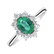 Prsteň s diamantmi a smaragdom Princess5