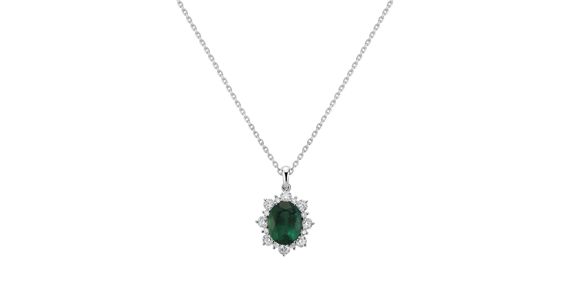 Přívěsok so smaragdom a diamantmi Royal Aurora