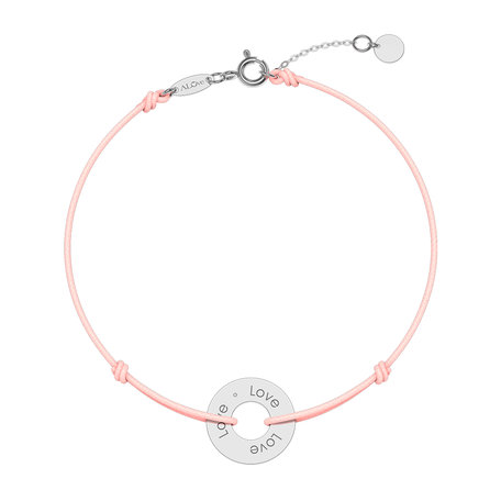 Diamantový náramok so šnúrkou Love Circle