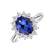 Prsteň s tanzanitom a diamantmi Princess Sparkle5