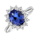 Prsteň s tanzanitom a diamantmi Princess5