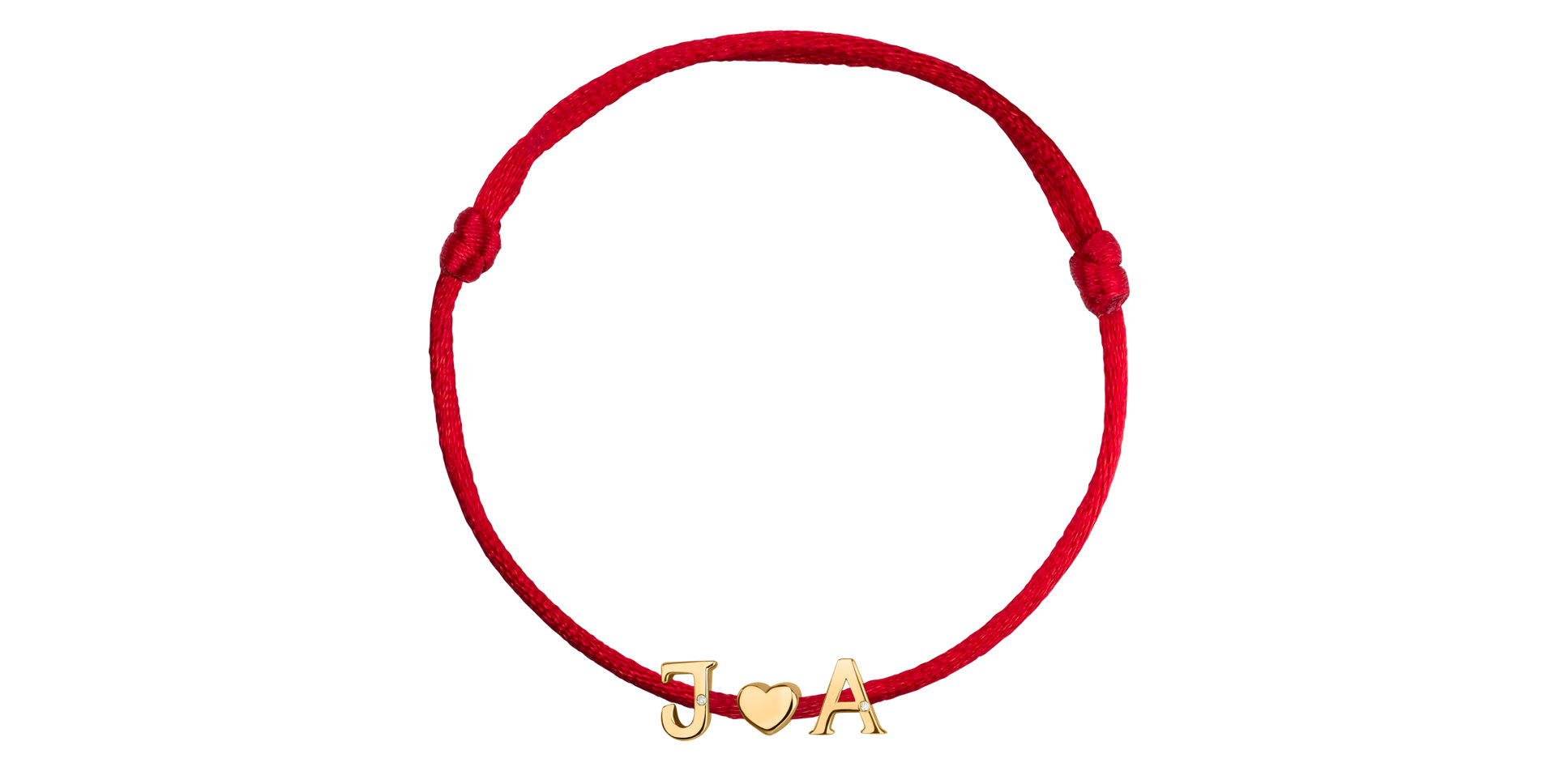 Diamantový náramok so šnúrkou Together