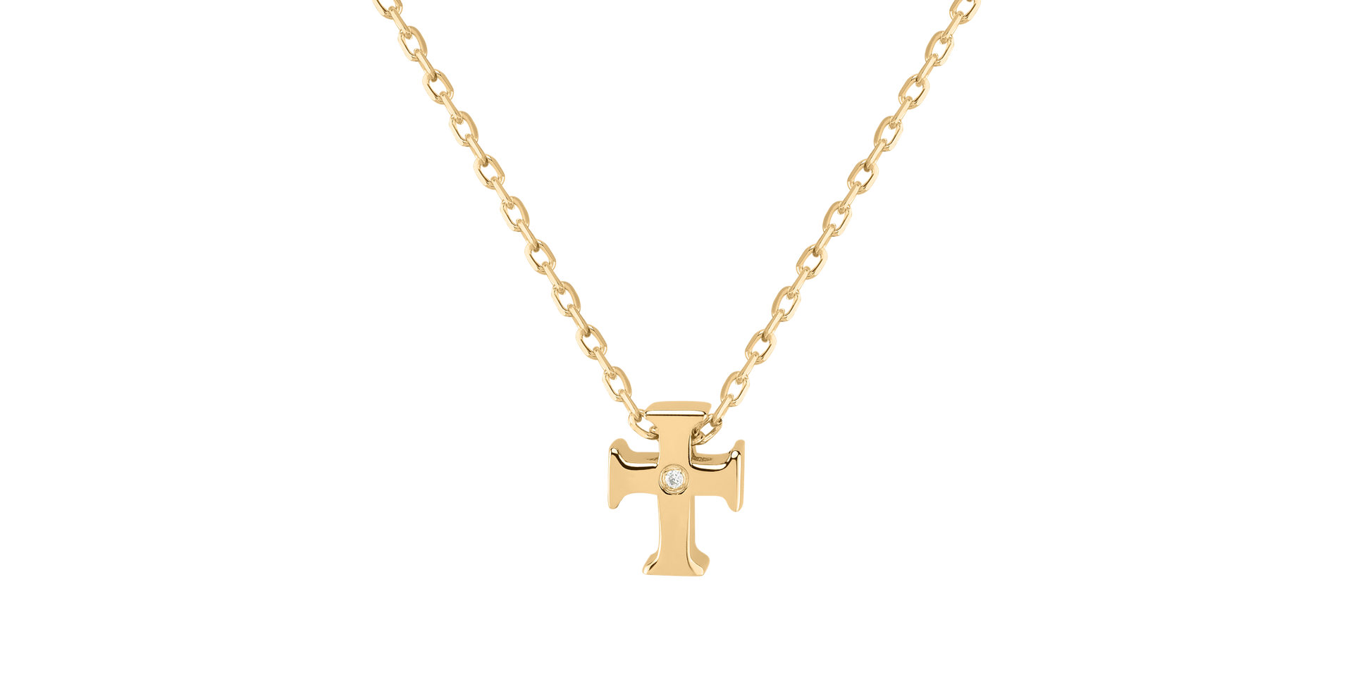 Náhrdelník s diamantom Small Cross