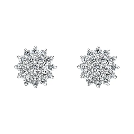 Náušnice s diamantmi Delicate Star