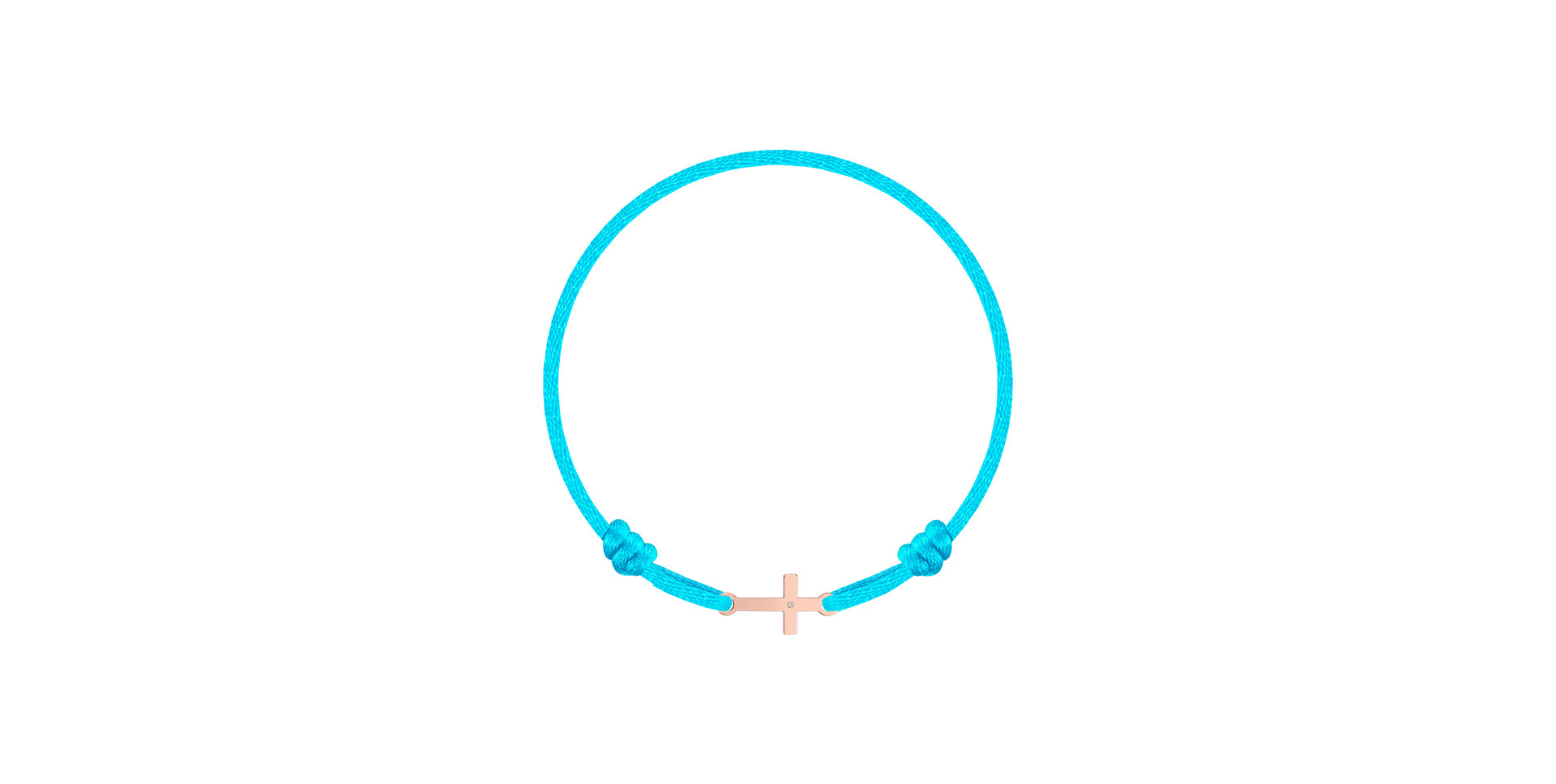 Detský diamantový náramok so šnúrkou Tiny Cross