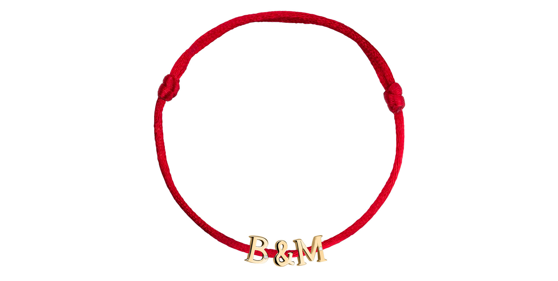 Diamantový náramok so šnúrkou Letters