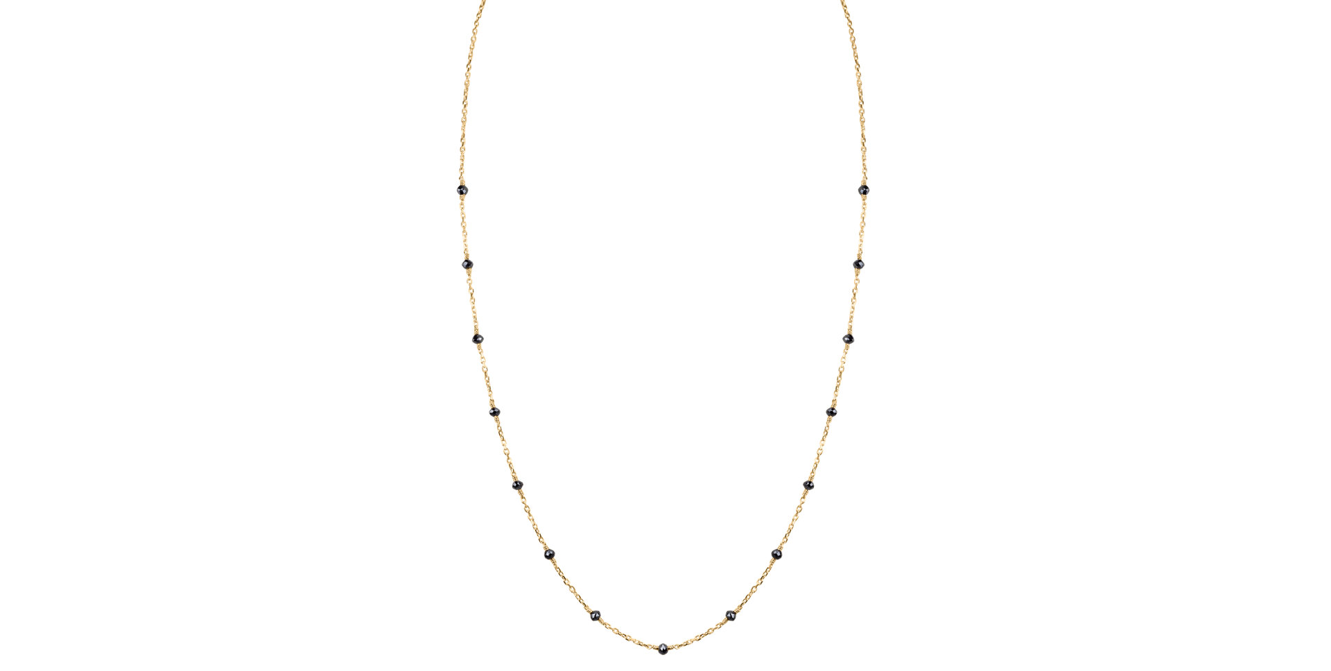 Náhrdelník s čiernymi diamantmi Dark Melody