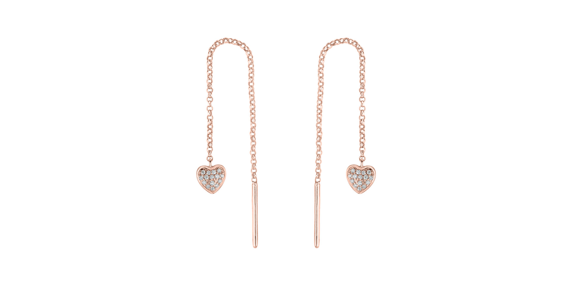 Náušnice s diamantmi Amazing Heart