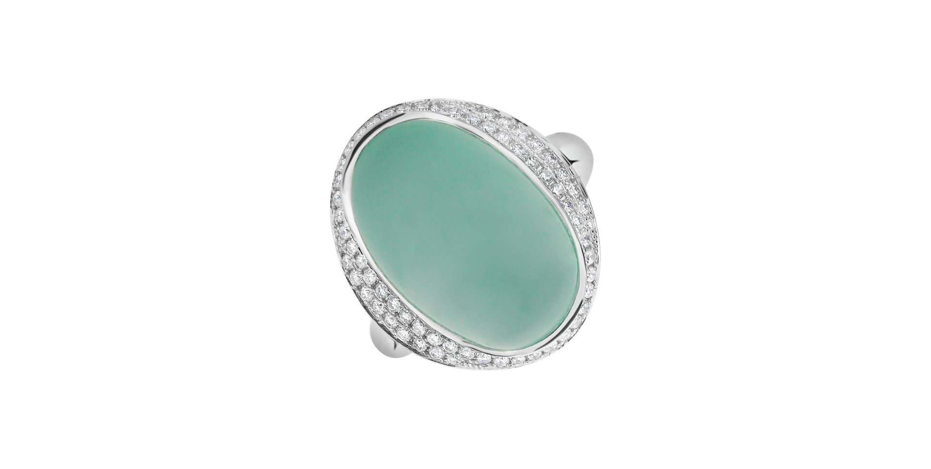 Prsteň s chalcedonom a diamantmi Blossom Gem