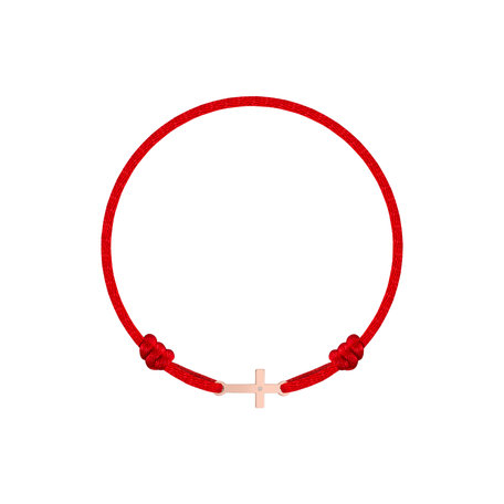 Detský diamantový náramok so šnúrkou Tiny Cross