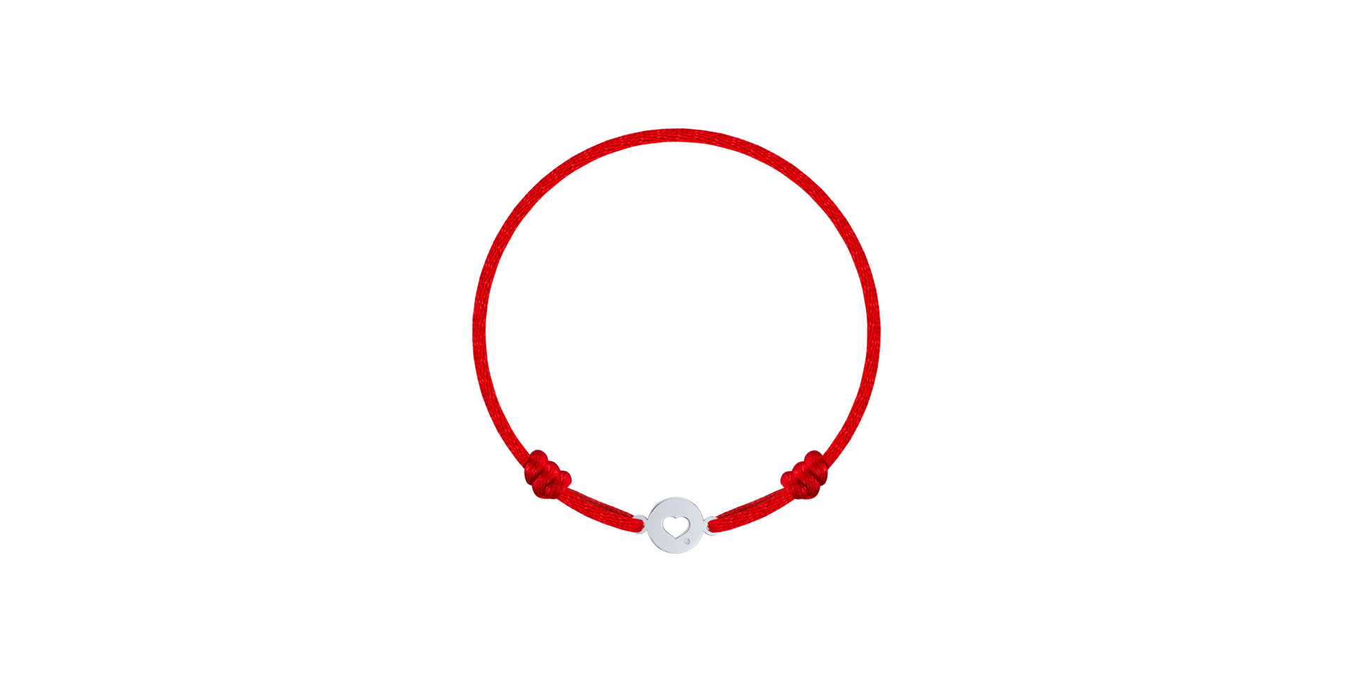 Detský diamantový náramok so šnúrkou Heart Circle
