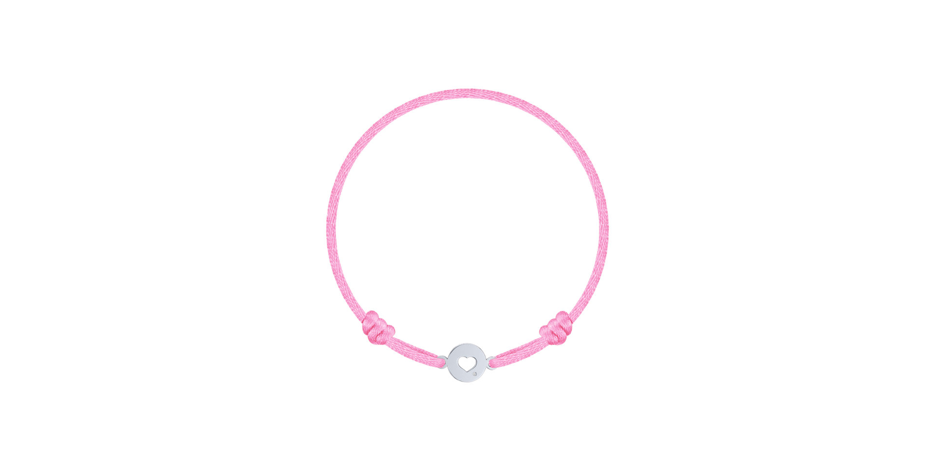 Detský diamantový náramok so šnúrkou Heart Circle