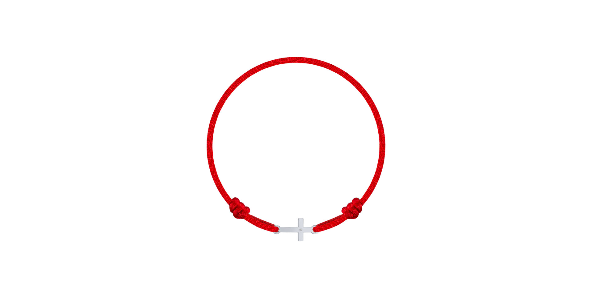 Detský diamantový náramok so šnúrkou Tiny Cross