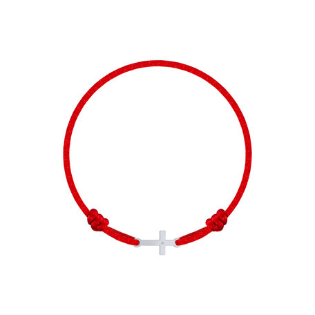 Detský diamantový náramok so šnúrkou Tiny Cross