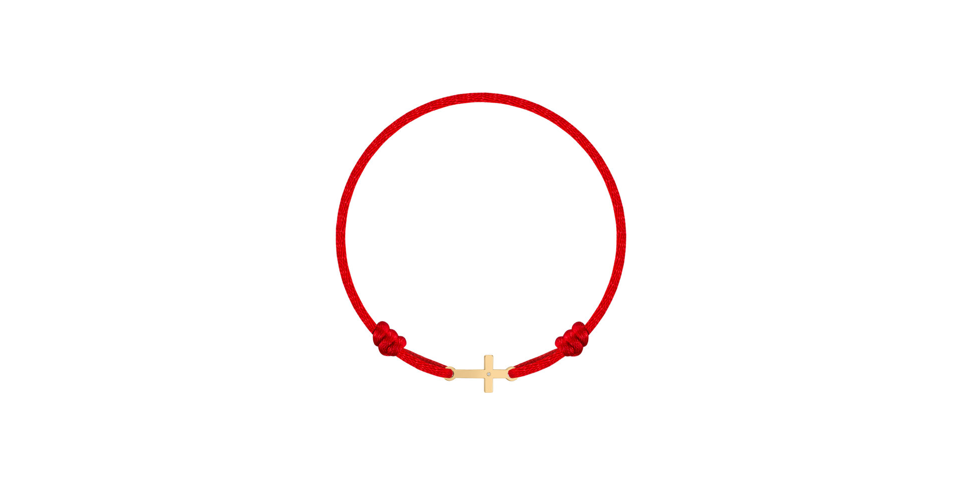 Detský diamantový náramok so šnúrkou Tiny Cross