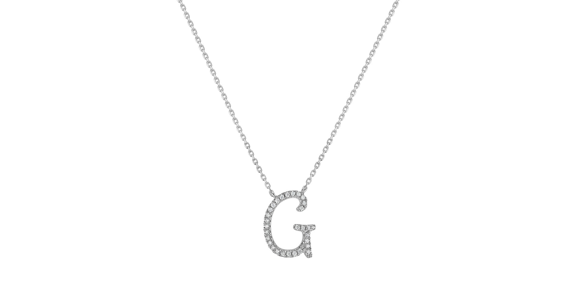 Náhrdelník s diamantmi Curly Glitter G