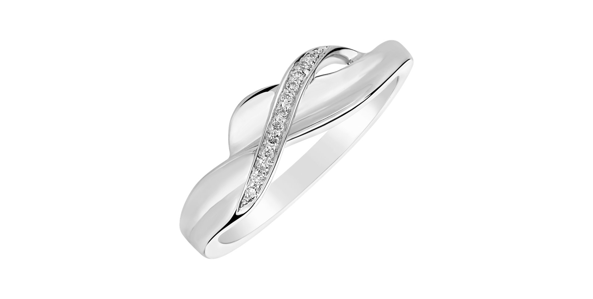 Prsteň s diamantmi Twisted Elegance