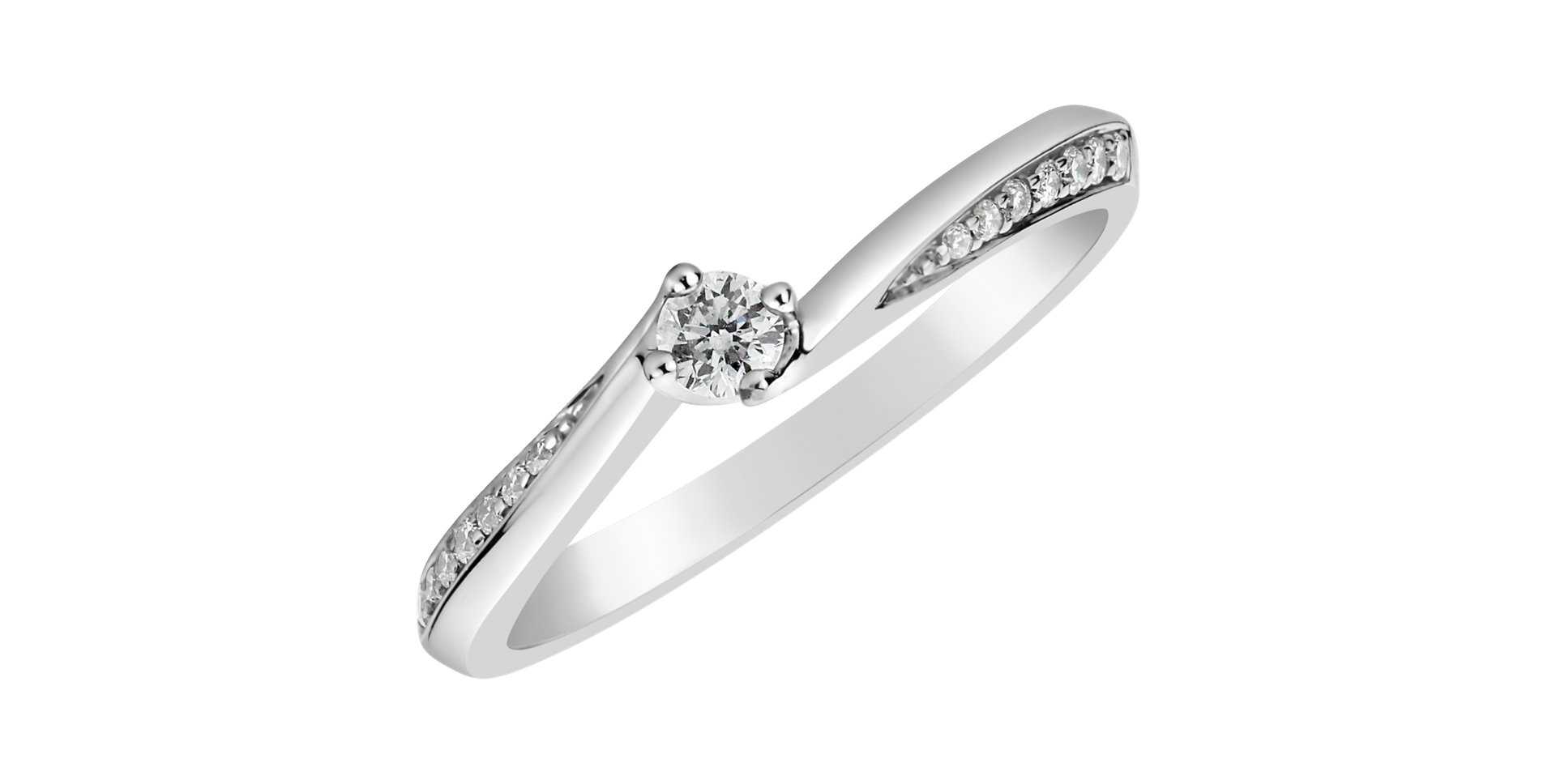 Prsteň s diamantmi Shiny Poetry