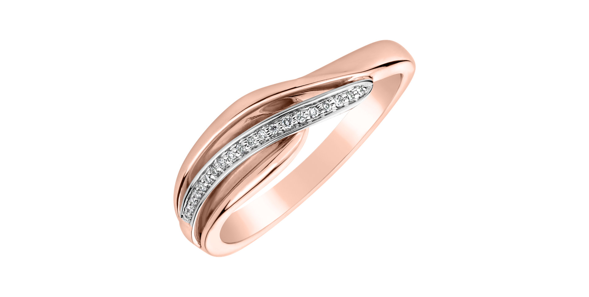 Prsteň s diamantmi Elegant Line