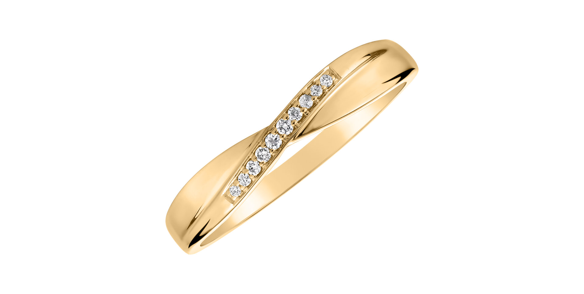 Prsteň s diamantmi Lovely Crossing