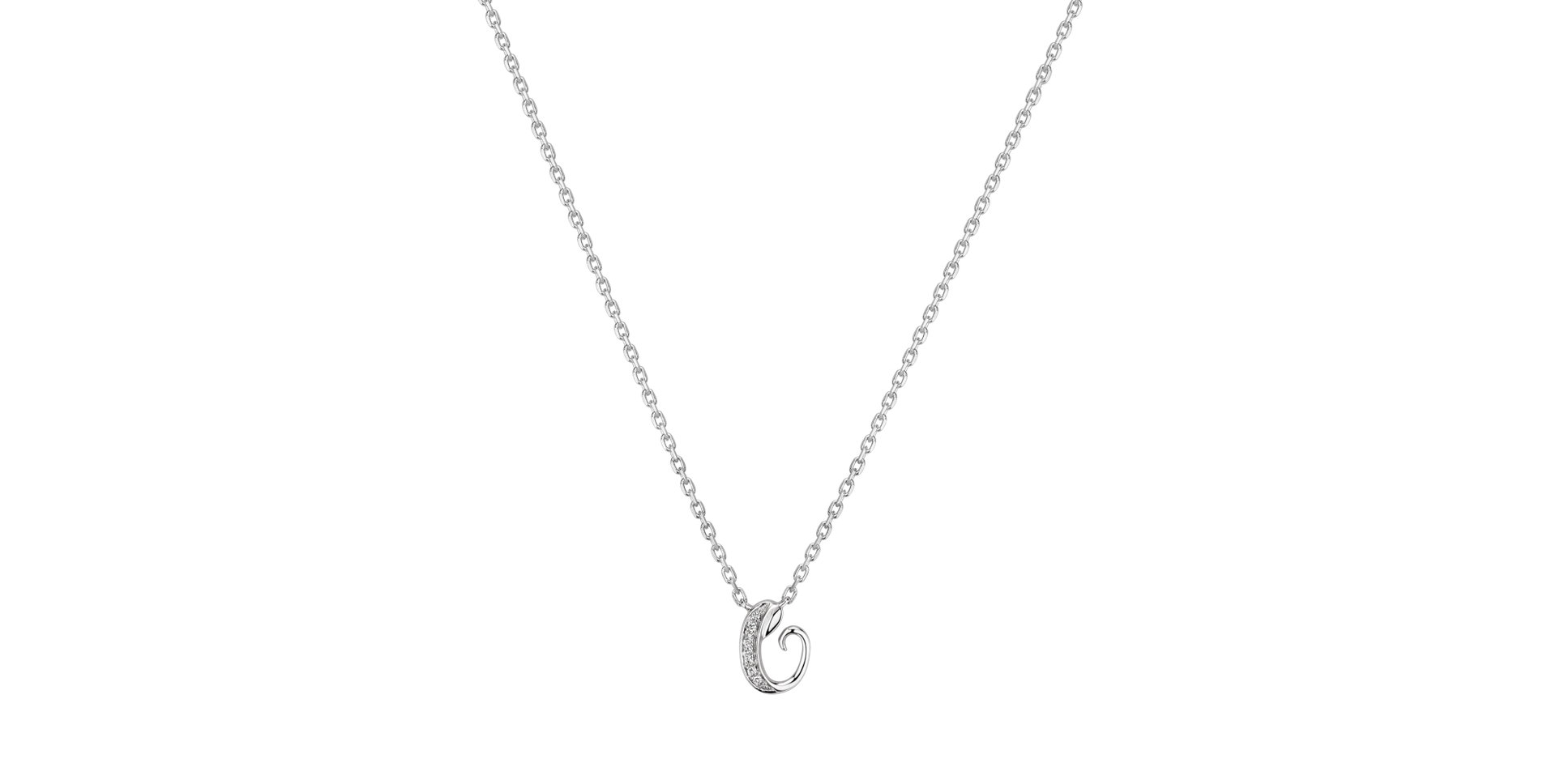 Náhrdelník s diamantmi Curly Diamonds C