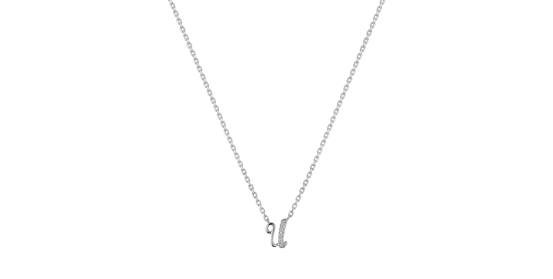 Náhrdelník s diamantmi Curly Diamonds U