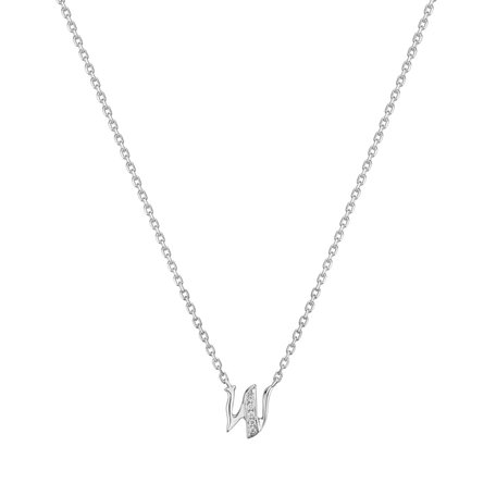 Náhrdelník s diamantmi Curly Diamonds W
