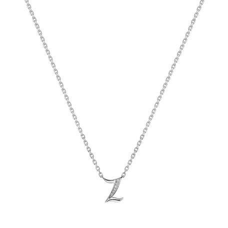Náhrdelník s diamantmi Curly Diamonds Z