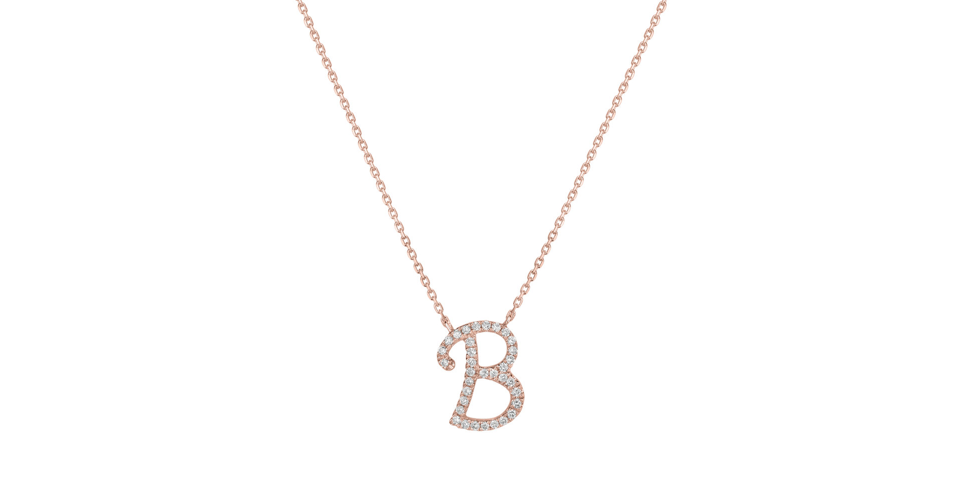 Náhrdelník s diamantmi Curly Glitter B