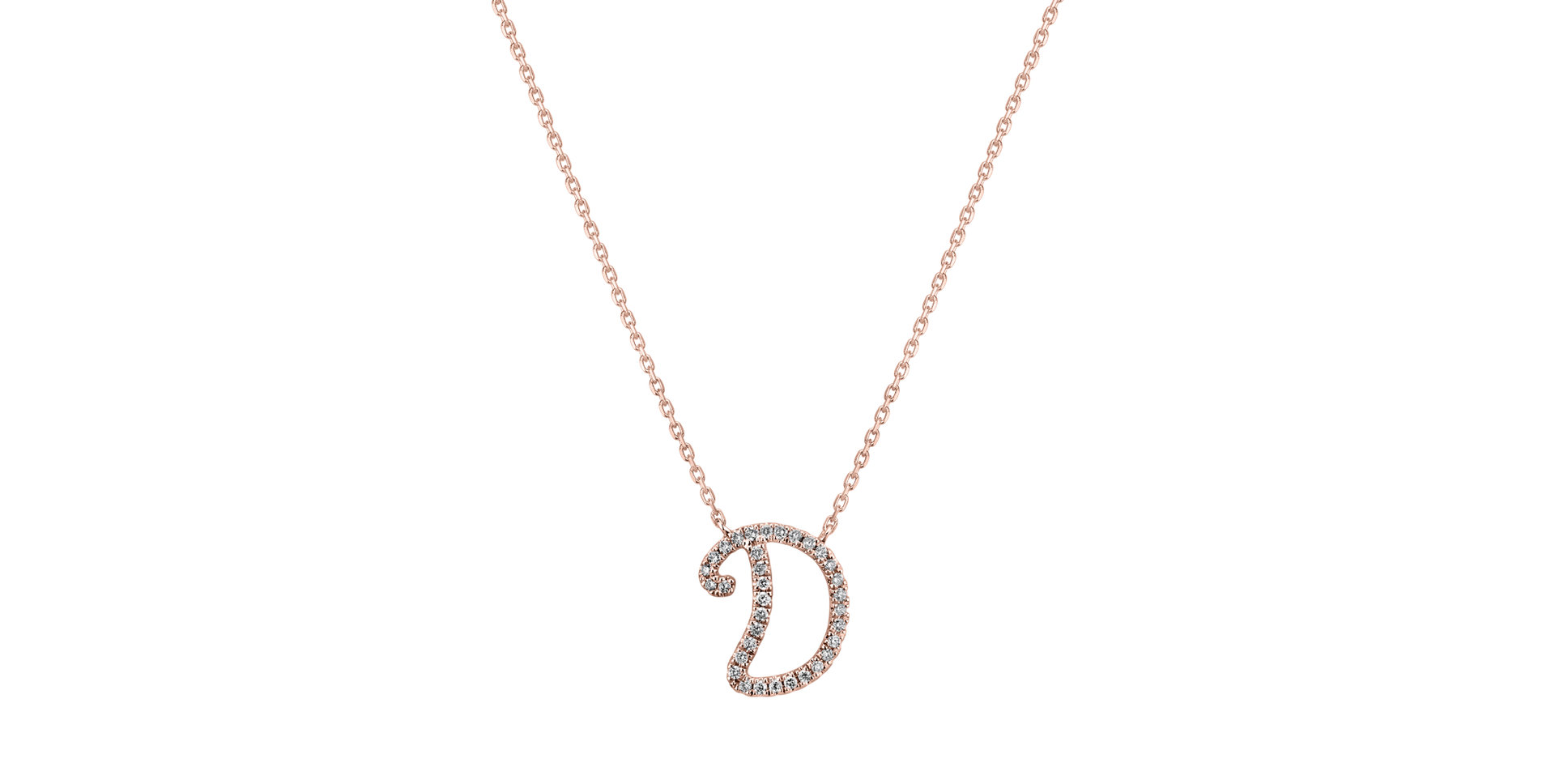 Náhrdelník s diamantmi Curly Glitter D