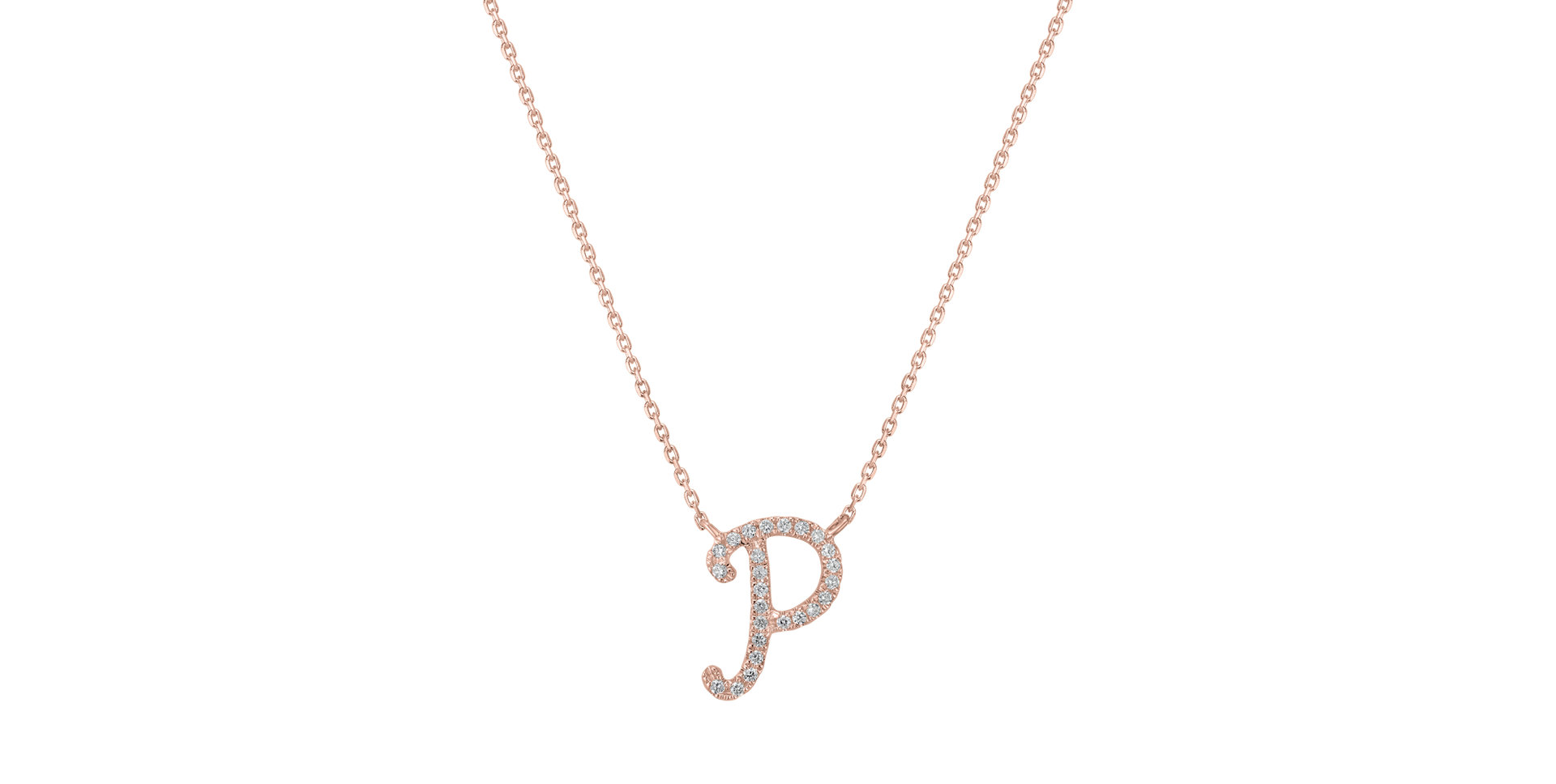 Náhrdelník s diamantmi Curly Glitter P