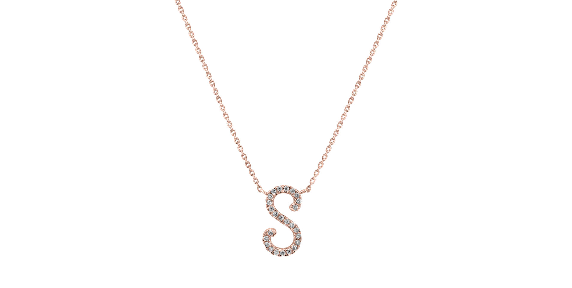 Náhrdelník s diamantmi Curly Glitter S