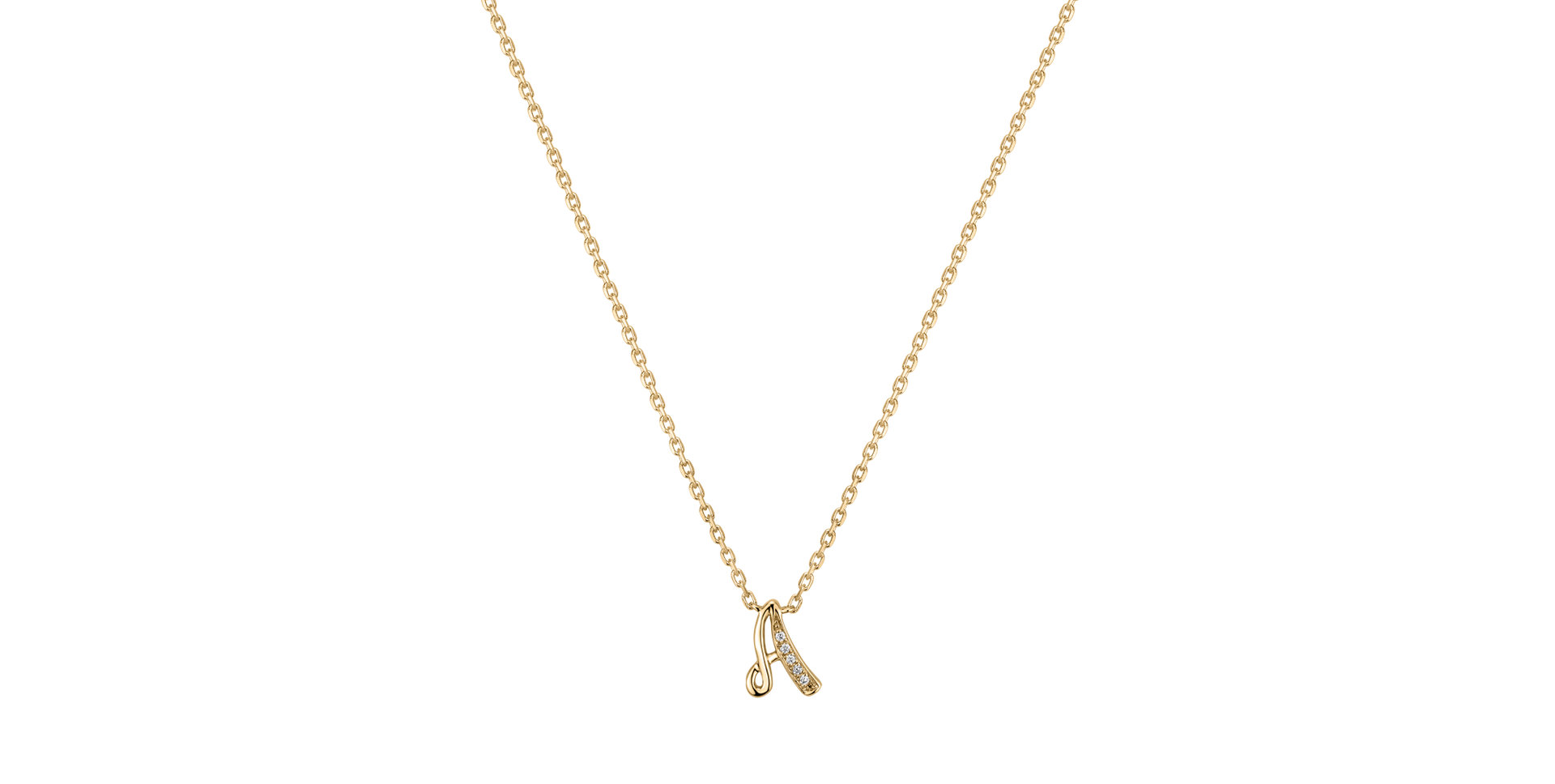 Náhrdelník s diamantmi Curly Diamonds A