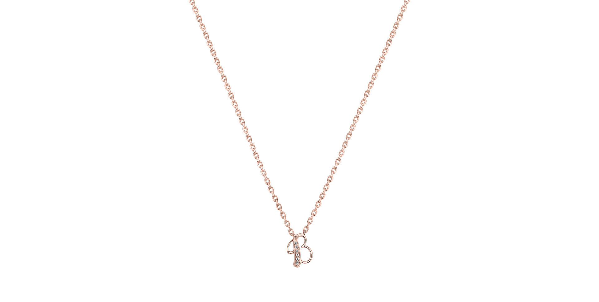 Náhrdelník s diamantmi Curly Diamonds B