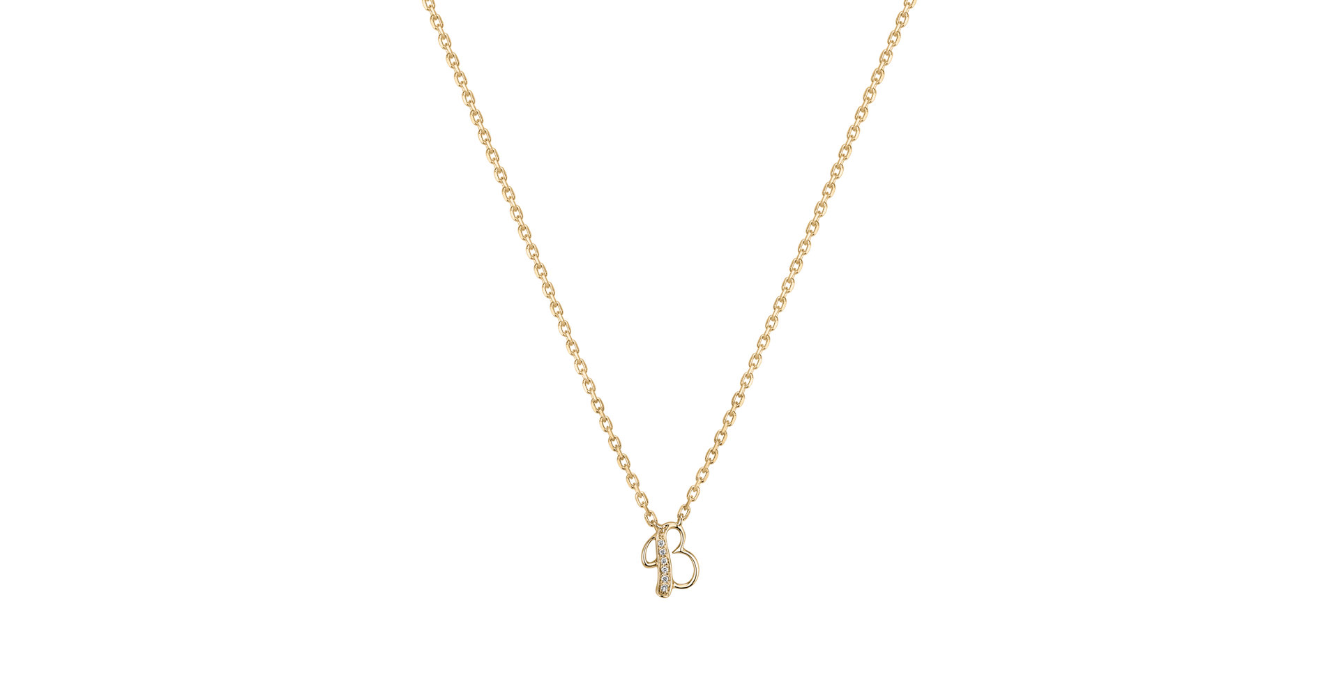 Náhrdelník s diamantmi Curly Diamonds B