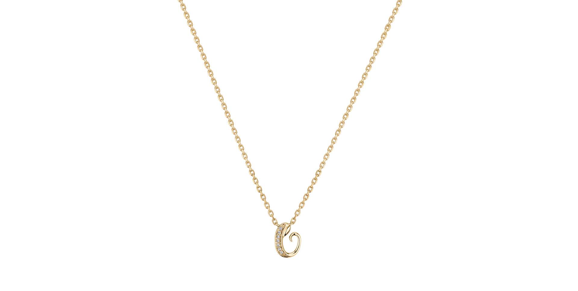 Náhrdelník s diamantmi Curly Diamonds C