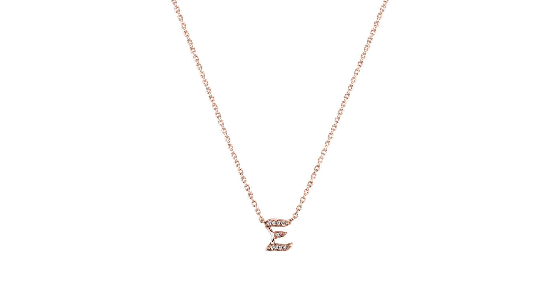 Náhrdelník s diamantmi Curly Diamonds E