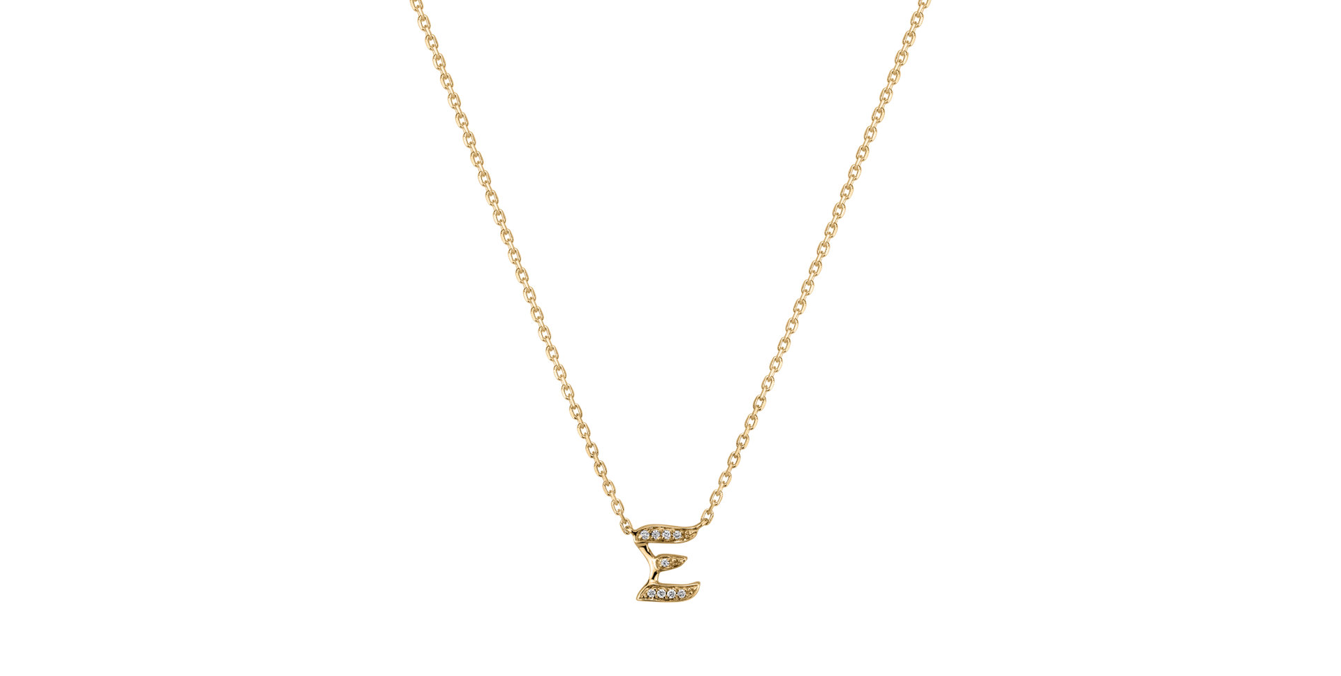 Náhrdelník s diamantmi Curly Diamonds E