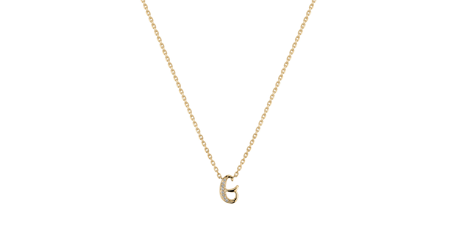 Náhrdelník s diamantmi Curly Diamonds G
