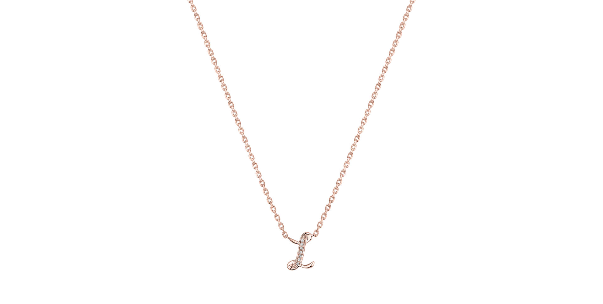 Náhrdelník s diamantmi Curly Diamonds L