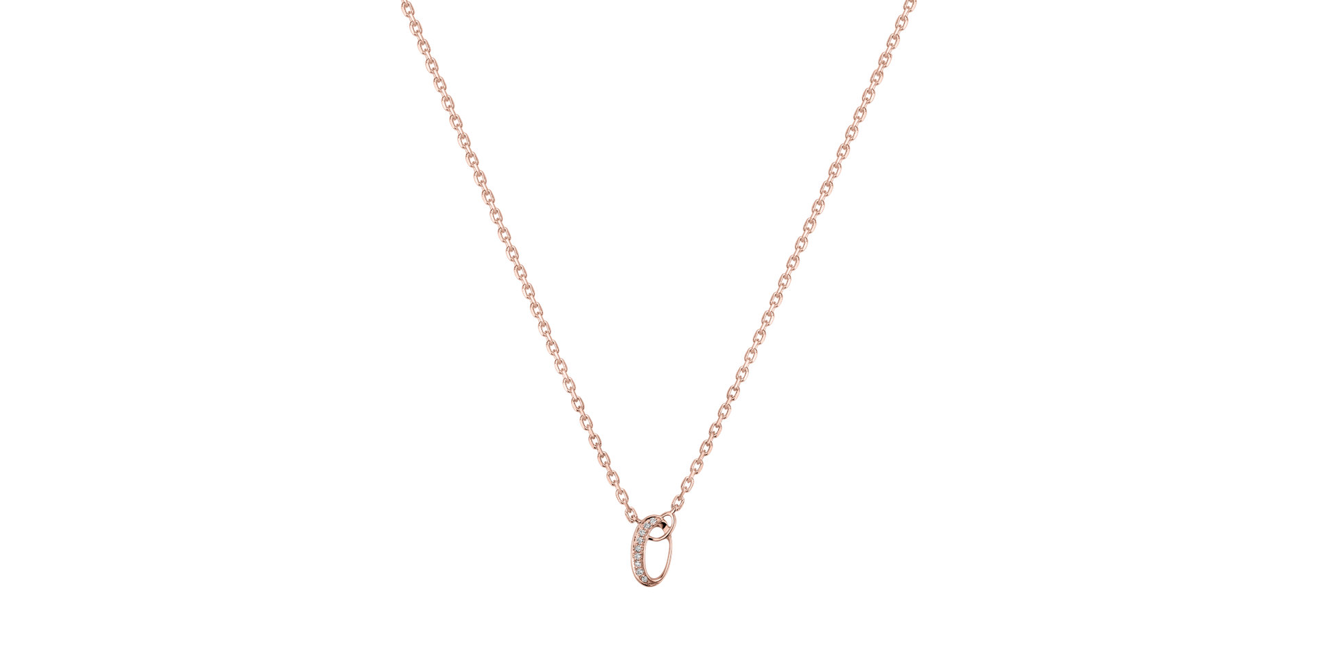 Náhrdelník s diamantmi Curly Diamonds O