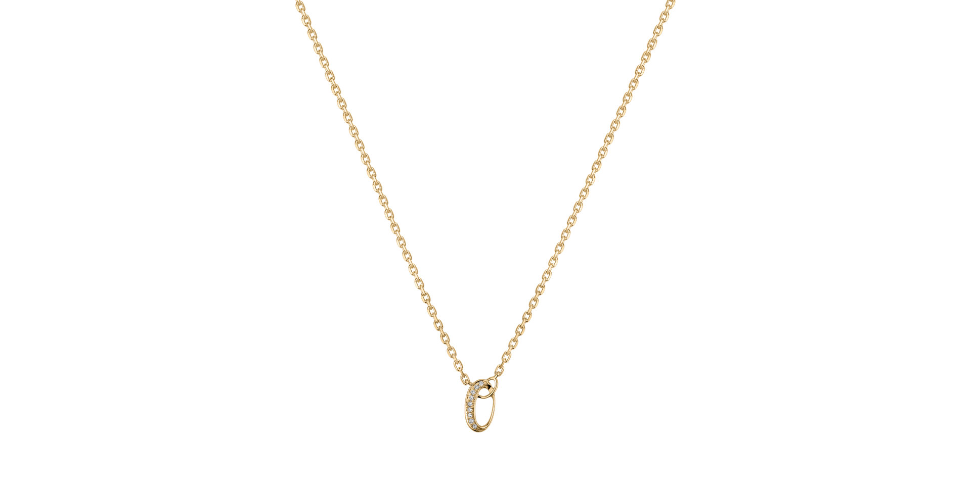 Náhrdelník s diamantmi Curly Diamonds O