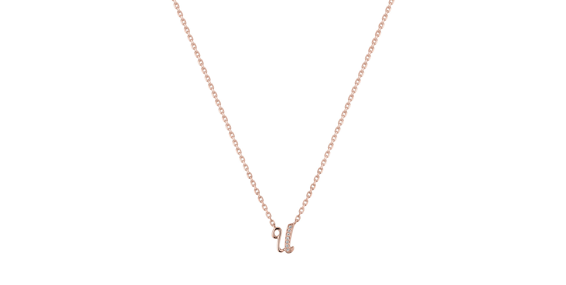 Náhrdelník s diamantmi Curly Diamonds U