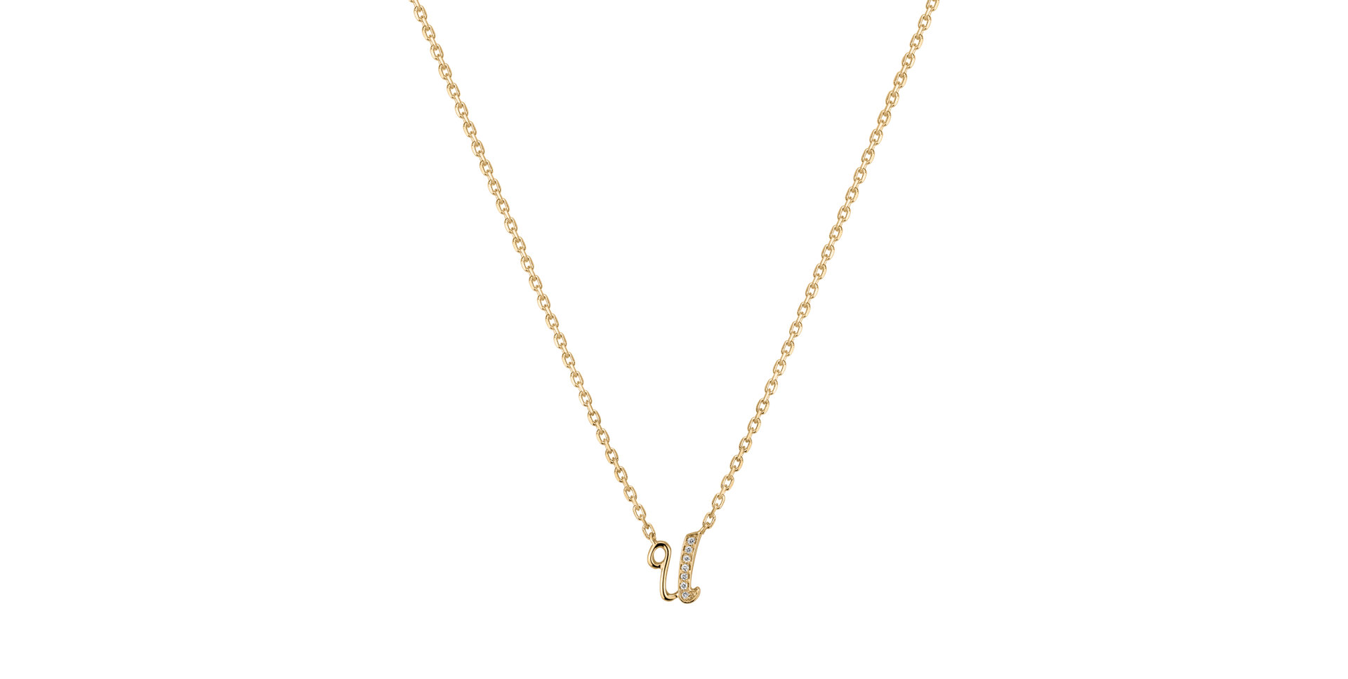 Náhrdelník s diamantmi Curly Diamonds U