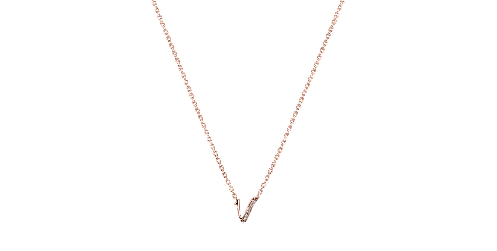 Náhrdelník s diamantmi Curly Diamonds V